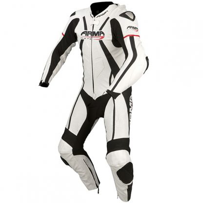 Armr Moto Harada R Leather Motorcycle Suit White