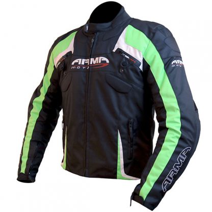 Armr Moto Eyoshi Motorcycle Jacket Black/Green