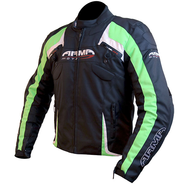 Armr Moto Eyoshi Waterproof Motorcycle Jacket Black/Gree Winter Motorbike Sports