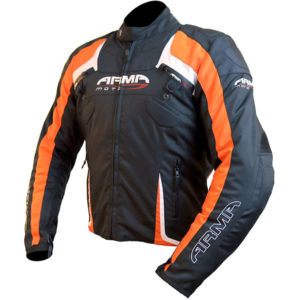 Armr Moto Eyoshi Motorcycle Jacket Black/Orange