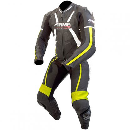 Armr Moto Harada R Leather Motorcycle Suit Black/Yellow