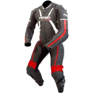 Armr Moto Harada R Leather Motorcycle Suit Black/Red