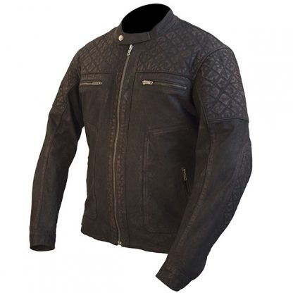 Armr Moto Retoro Classic Leather Motorcycle Jacket Brown