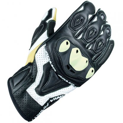 Armr Moto SHL445 Motorcycle Gloves Black/White
