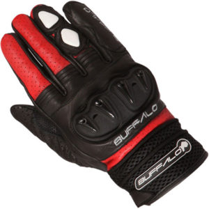 Buffalo Ostro Motorcycle Gloves Black/Red