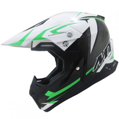 MT Synchrony Steel Motocross Helmet Black/Green