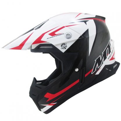 MT Synchrony Steel Motocross Helmet Black/Red