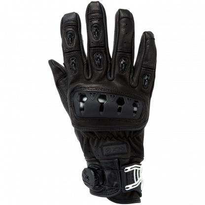 Knox Orsa Leather Motorcycle Gloves Black