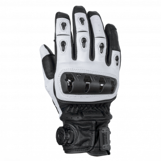 Knox Orsa Leather Motorcycle Gloves White