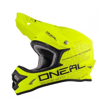 Oneal 3 Series Motocross Helmet Matt Yellow