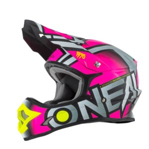 Oneal 3 Series Radium Motocross Helmet Pink