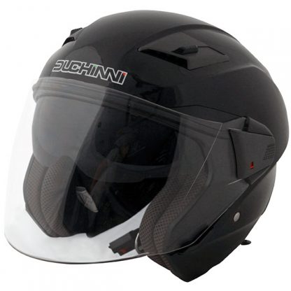 Duchinni D205 Open Face Motorcycle Helmet Black