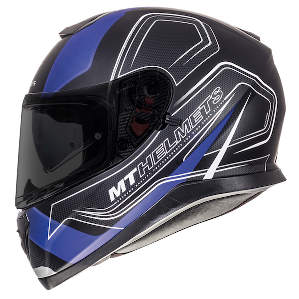 MT Thunder 3 SV Trace Helmet Motorcycle Motorbike Crash Full Face Matt Blue 