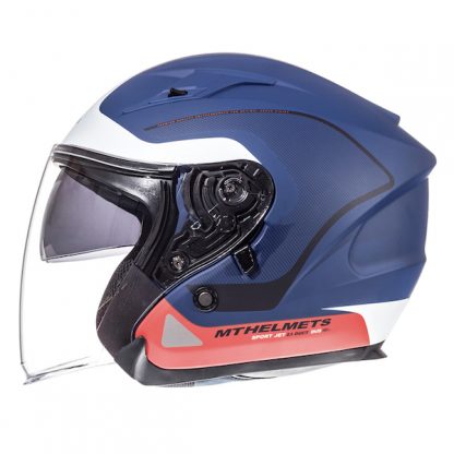MT Avenue Open Face Motorcycle Helmet Matt Blue