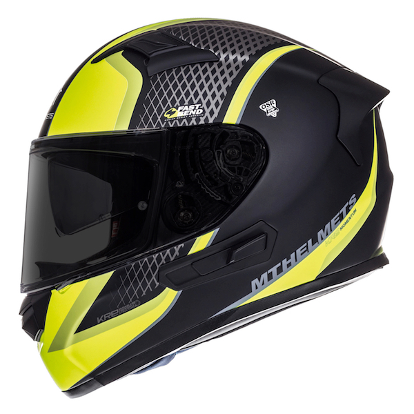 MT SV Momentum Motorcycle Helmet Yellow, Full Face, Crash - PB