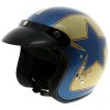 Duchinni D501 Garage Open Face Motorcycle Helmet Blue