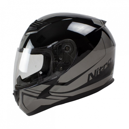 Nitro N2400 Rogue Motorcycle Helmet Black