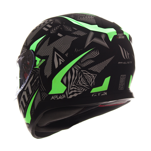 MT Thunder 3 SV Fractal Motorcycle Motorbike Helmet Matt Black White Glow