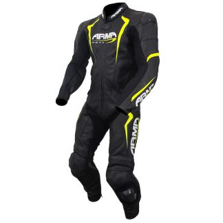 Armr Moto Harada S Leather Motorcycle Suit Yellow