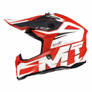 MT Falcon Weston Motocross Helmet Red