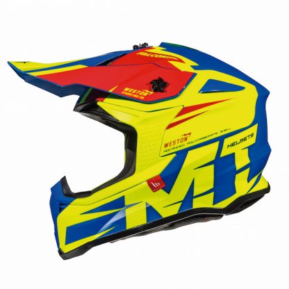 MT Falcon Weston Motocross Helmet Yellow