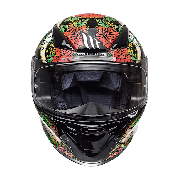 5 Star Sharp Rating MT Revenge Skull & Roses Matt Grey Black Motorcycle Helmet 