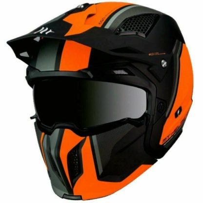 MT Streetfighter Twin Motorcycle Helmet Matt Orange