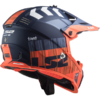 LS2 MX437 Fast Evo Mini XCode Motorcycle Helmet  Matt Fluo Orange Blue-2