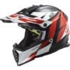 LS2 MX437 Fast Evo Strike Motorcycle Helmet Black White Red-1
