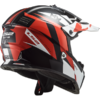 LS2 MX437 Fast Evo Strike Motorcycle Helmet Black White Red-2
