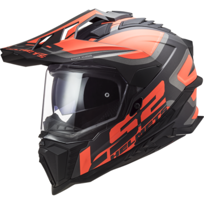 LS2 MX701 Explorer Alter Motorcycle Helmet Matt Black Fluo Orange-1