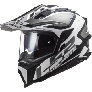 LS2 MX701 Explorer Alter Motorcycle Helmet Matt Black White-1