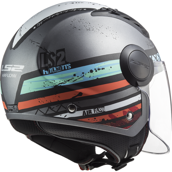 LS2 OF562 Airflow Ronnie Motorcycle Helmet – Matt Silver Blue, Motorcycle Helmets, Gloves, Clothing, Armour, Luggage